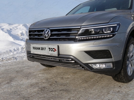 Volkswagen Tiguan 2017- Решетка радиатора нижняя 16 мм (Пакет "Offroad")	